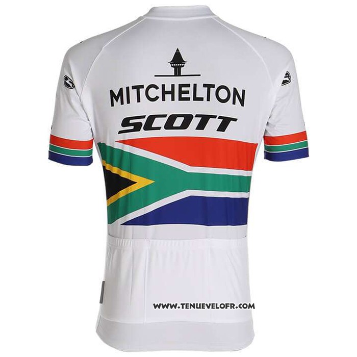 2020 Maillot Ciclismo Mitchelton-scott Champion Afrique Du Sud Manches Courtes et Cuissard